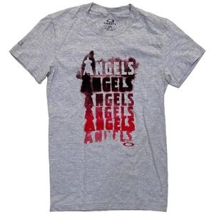 Oakley X Los Angeles Anaheim Angels Women's Spray Paint Baseball MLB Tee T-Shirt